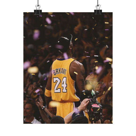 Sports Poster — Kobe Bryant 24 Championship Celebration Matte Vertical Poster