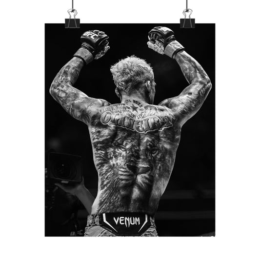 Oliveira UFC Poster — Matte Vertical Sports Wall Art